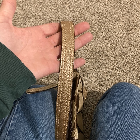 Vintage Gold and Brown Coach Bag - Picture 9 of 14